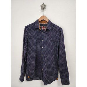 Ted Baker navy blue plaid Prasto casual button down shirt 4